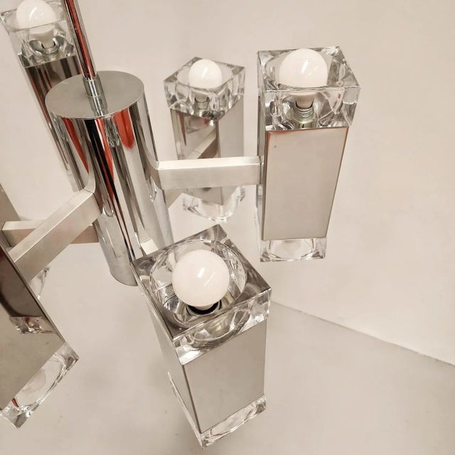 Vintage Hanging Light in the style of Sciolari, 1970s For Sale - Image 10 of 13