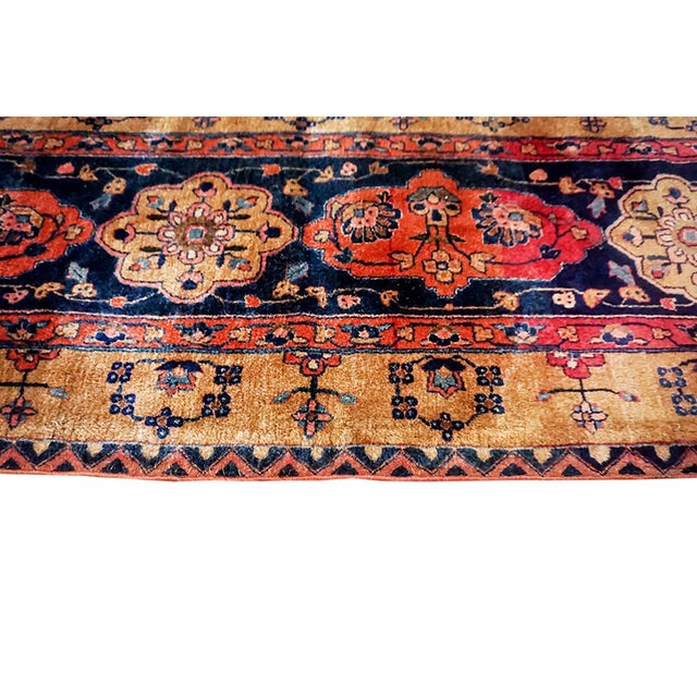 Traditional 1920s Antique Pink Floral Grand-Scale Formal Persian Silk Wool Kashan Carpet Rug For Sale - Image 3 of 7