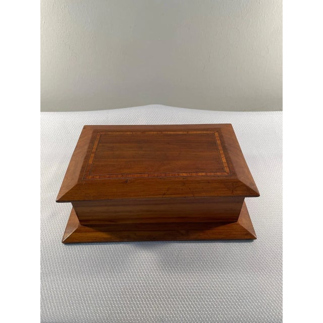 A fine hand crafted Artisan Teakwood Letter or Keepsake Box. Circa 1970s. Maker's mark 'F.H. Skelly' impressed on inner...