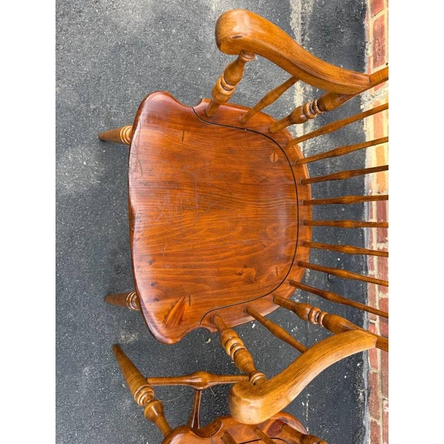Vintage Ethan Allen Windsor Fan Back Dining Chairs. Set of 6 For Sale In Washington DC - Image 6 of 16
