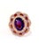 19th Century Bochic “Flamenco” Vintage Diamond, Amethyst & Fancy Gem Ring 18K Gold & Silver For Sale - Image 5 of 6