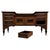 A distinctive and exceptionally well-crafted 20th-century low sideboard, combining richly figured mahogany with...