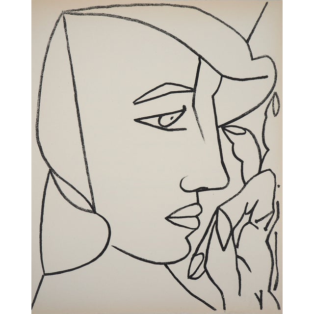 Françoise Gilot, Woman in Profile, 1951, Original Lithograph For Sale