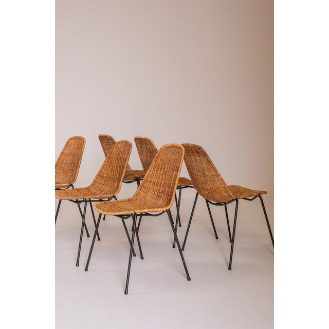 Basket Chairs by Gian Franco Legler, 1951, Set of 6 For Sale - Image 6 of 18