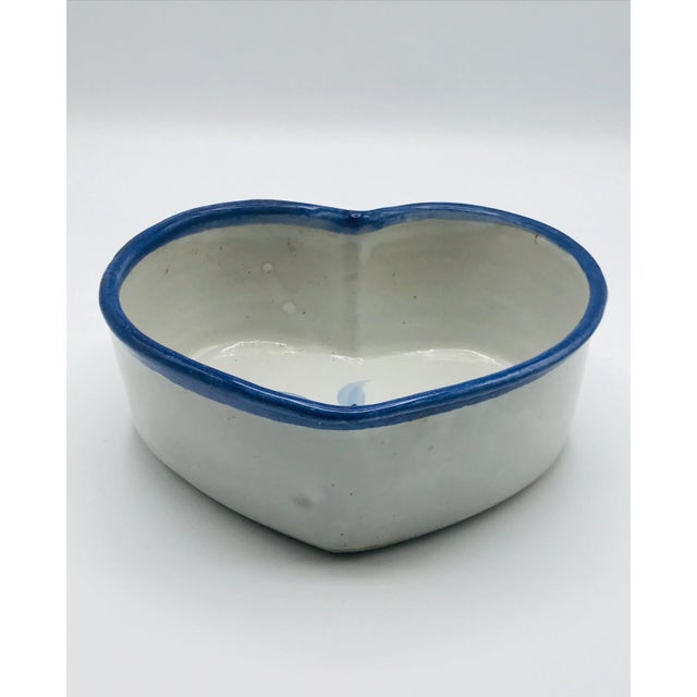 Contemporary Heart Shaped Hand Thrown Bowl For Sale - Image 3 of 11