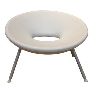 1990s White Scoop Chair by Starke For Sale