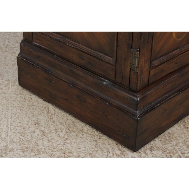 Continental Style Inlaid Front Distressed Sideboard Console For Sale - Image 14 of 17
