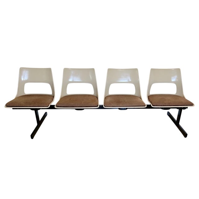 Mid-Century Modern Mid-Century Modern Tandem Four Seat Bench by Krueger, 1969 For Sale - Image 3 of 12