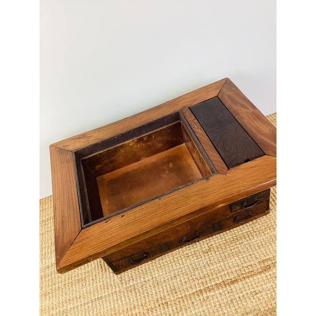 Antique Asian Wood Hibachi / Side Table or Planter For Sale - Image 9 of 9