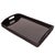 Artifacts Rattan Rectangular Tray with Glass Insert in Tudor Black - 21" For Sale - Image 4 of 4