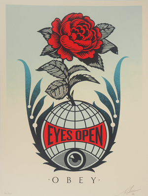 Shepard Fairey, Eyes Open, Lithograph