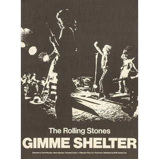 1970 Rolling Stones Gimme Shelter Poster For Sale