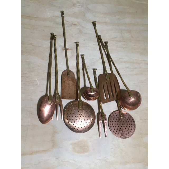 20th Century Copper and Brass Kitchen Utensils Set of 9 Chairish