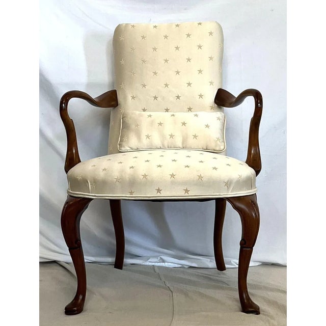 Newly Re-Upholstered George I Mahogany Armchair For Sale - Image 6 of 6