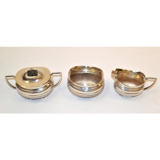 1910s British Colonial Antique 1910 Cheltenham Silver Coffee Service Sheffield England For Sale - Image 5 of 13