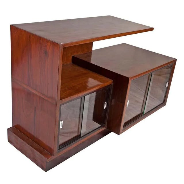 Mid-Century Modern Mid-Century Modern Teak Wood Credenza and Display Cabinet With Glass Panels For Sale - Image 3 of 5