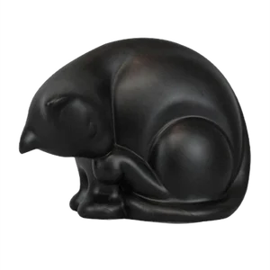 Glazed Ceramic Cat Figure, 1950s