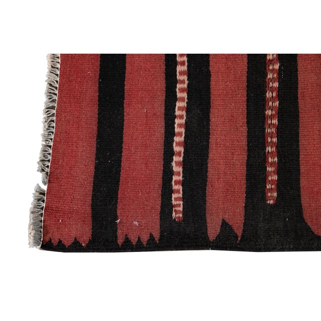 Red Mid-20th Century Vintage Kilim Runner Rug 4 '5'' X 10' 11''. For Sale - Image 8 of 13
