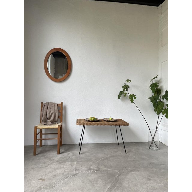 Oval Cherry Mirror, 1970s For Sale - Image 3 of 18