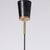 Pair of 1960s pendant lamps with opaque white glass diffusers, 12 cm in diameter and 40 cm high. Brass glass supports....