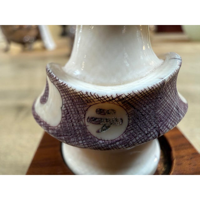 Japanese Bijin-Geisha Bust on Pedestal, Signed For Sale - Image 10 of 12