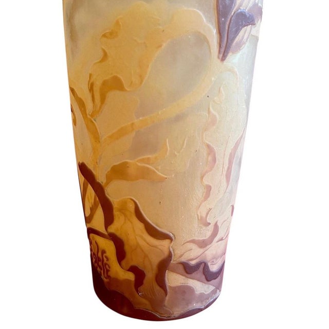 Baluster Vase with Wild Lilies by E. Galle For Sale - Image 6 of 13