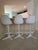 1960s design, rare set of Maurice Burke for Arkana barstools. Set of three swivel stools with original cushions, all in...