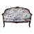 Vintage Settee Upholstered in Lee Jofa Floral Bouquet For Sale