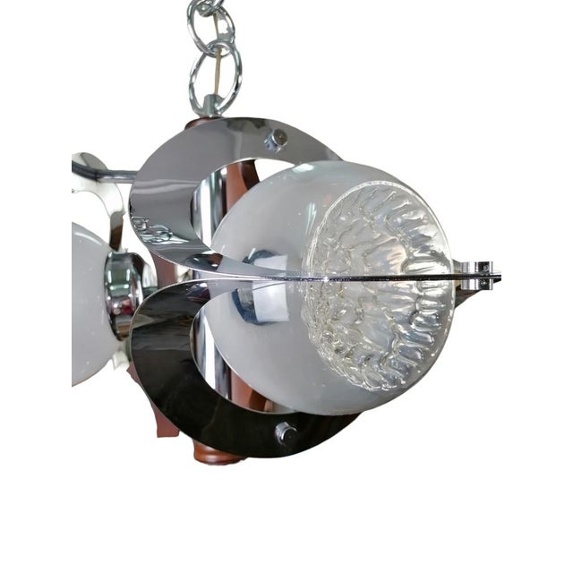 AVMazzega Space Age Pendant Chandelier attributed to Mazzega, 1970s For Sale - Image 4 of 9