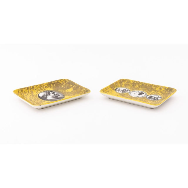 Fornasetti Porcelain Rectangular Trays, 2 For Sale - Image 10 of 10
