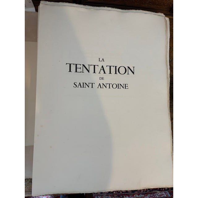 White 1938 Odilon Redon Illustrated “La Tentation De Saint Antoine” by Gustave Flaubert — Ambroise Vollard Edition, 1938 For Sale - Image 8 of 10
