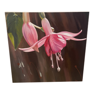 Melissa Mailer Yates Painting Fuchsia Oil Painting