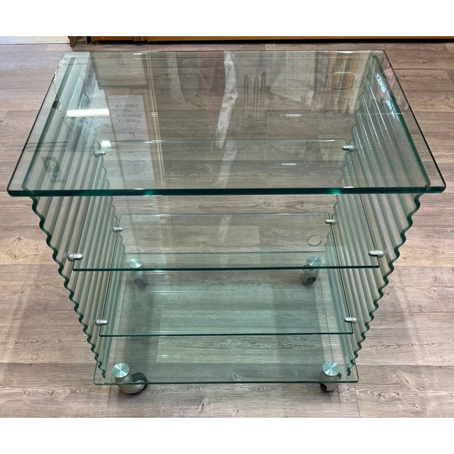 Tempered Glass Trolley from Fiam-Pesaro For Sale - Image 8 of 10
