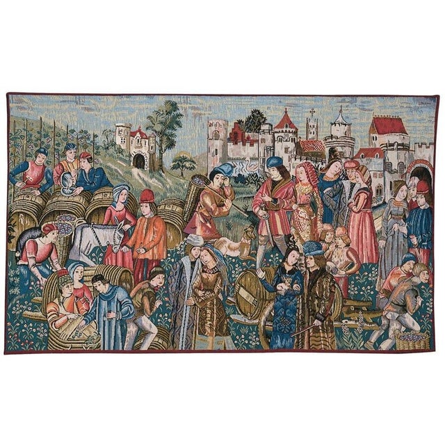 This beautiful tapestry is woven on a jacquard loom by skilled weavers, keeping alive the centuries old tradition of...