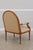 Textile Pair French Louis XVI Fauteuil Open Armchairs For Sale - Image 7 of 18