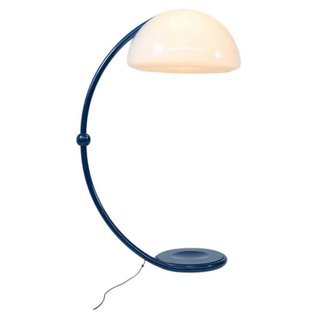 Blue Serpente Floor Lamp by Elio Martinelli for Martinelli Luce, 1960s For Sale - Image 12 of 12