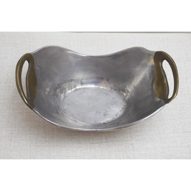 Gold Spanish Brutalist Aluminum Brass Ardisur Bowl, 1970s For Sale - Image 8 of 11