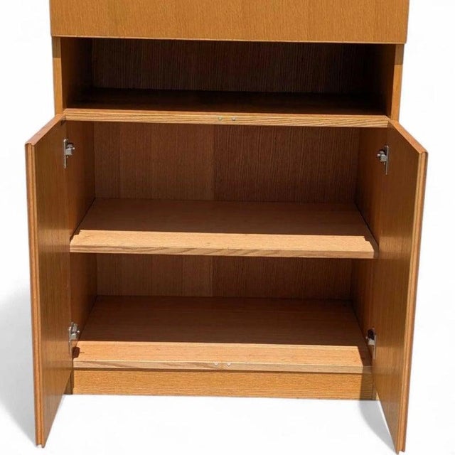 Tall Bar Cabinet With Drop-Front Mirror, 1980s, Bauhaus Designs Canada For Sale - Image 17 of 18