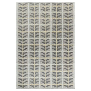 Modern Swedish Geometric Flat Weave Wool Rug by Doris Leslie Blau For Sale