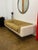 William Andrus Steelcase floating sofa, 1970s. Molded fiberglass shell with recessed lucite base.