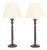 Jacobean Style Mahogany Barley Twist Lamps, Pair For Sale