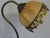Le Dauphin table lamp, Vallères model from 1976. Bronze base with floral motifs, height-adjustable, swan-neck shaped stem....