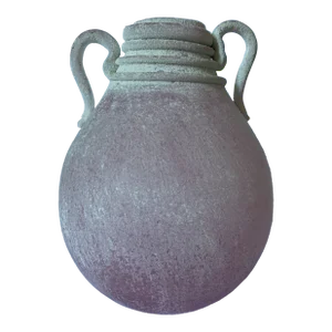 1990s Murano Rose Scavo Glass Vase Styled After Ancient Roman Vessel
