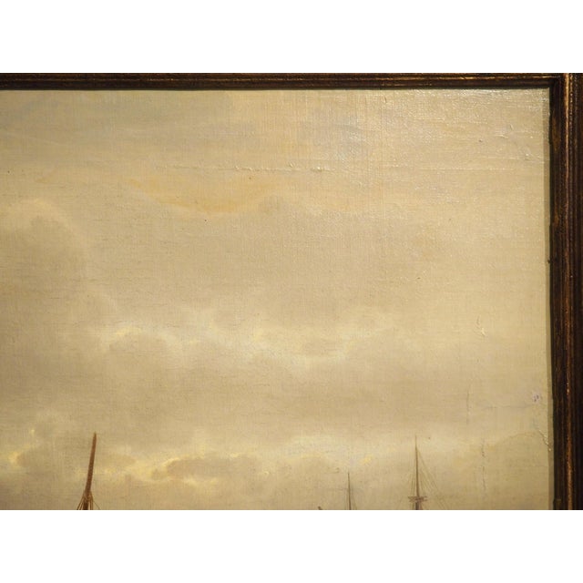 Dramatic 19th Century Maritime Oil on Canvas Painting by Josef Mahorcig, 1880 For Sale - Image 17 of 18
