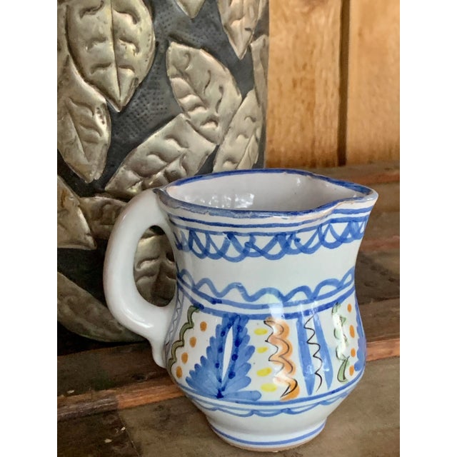 Vintage Spanish Hand Made Petite Pottery Pitcher, by Internationally Known Spanish Potter, Lario For Sale - Image 11 of 12