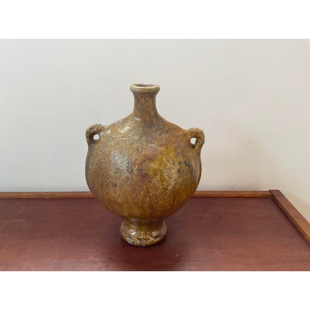 Moroccan 1980s Moroccan Vessel in Yellow For Sale - Image 3 of 18