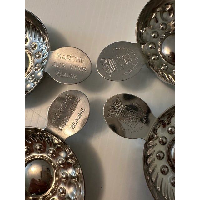 1990s Vintage French Stainless Steel Wine Tasters- Set a 4 For Sale - Image 5 of 6
