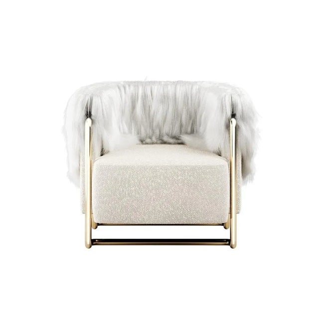 Animal Skin Max Armchair in Cream by HOMMÉS Studio For Sale - Image 7 of 7