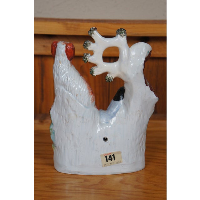 Antique Staffordshire Dog Tray Sleeping Girl Spaniel Flatback Figurine For Sale - Image 6 of 12