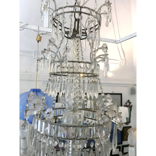 12-Light Crystal Crystal Chandelier, 1950s For Sale - Image 6 of 11